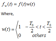 f(t) after windowing